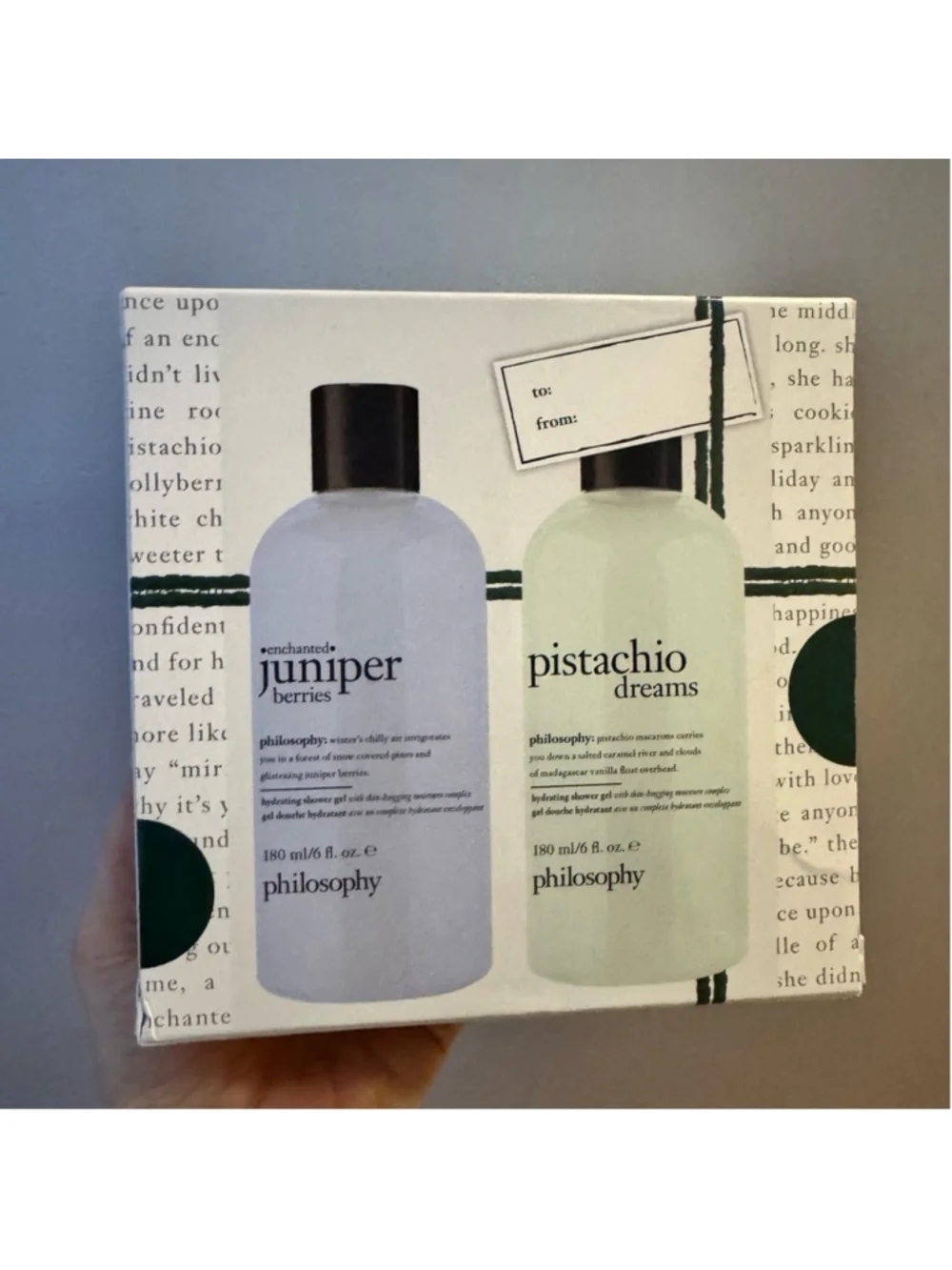 Philosophy Juniper Berries & Pistachio Dreams Body Wash Duo gift set